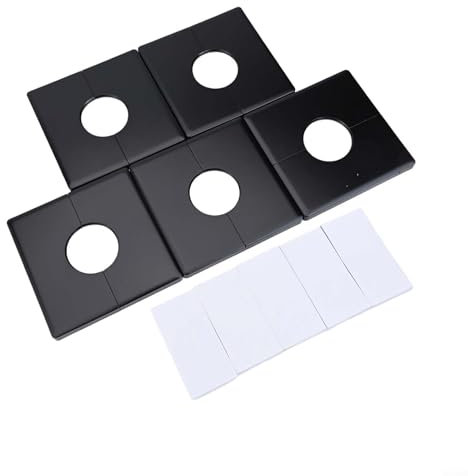 Cache-tuyaux carrés décoratifs pour douches et cuisines en ABS avec dos (32 mm)