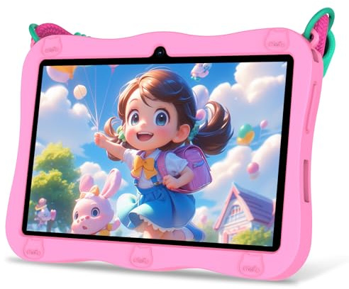 VASOUN Kids Tablet 7 inch,Android 13 Tablet for Kids,32GB+512GB Expand Pink