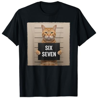 Funny Cat Mugshot Meme 67 Six Seven T-Shirt