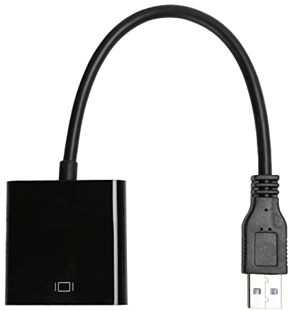 Dioche AdaptateurCâble Adaptateur USB 3.0 vers VGA - Convertisseur Vidéo et Haute Vitesse 5,0 Gbit/s pour 7/8/10 - Prise en Charge 1920 X 1080 - Étendez Votre écran en Toute simplicité