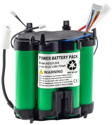 Easekent 3000mAh 25,2V Akku kompatibel mit AEG QX 9 1 50 IB, PQ91-50MB, PQ91-ALRGS, PQ91-ALRGY, PQ91ANIMA, PQ91-ANIMA, PQ91-ANIMS, PQ91-GREEN, PQ91-P50MB, PQ92-ALGS, QX 9 1 ALRG Staubsauger Batterie