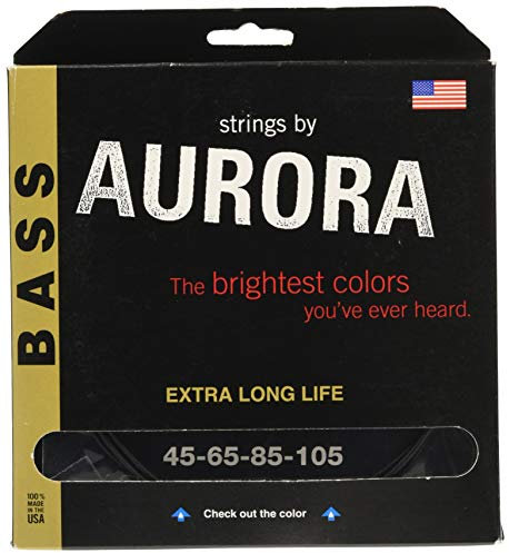 Aurora aurbb-45 Premium Color bajo de 5 cuerdas, negro, 45 – 105