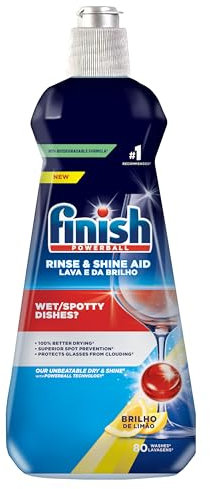 Finish Rinse Aid Shine Plus Dry Lemon 400 ml (Pack of Six)