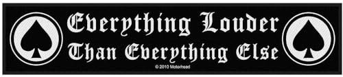 Motorhead Patch Everything Louder band logo Nue offiziell woven strip 21cm x Accessory Size