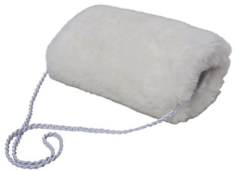 Hollert Lammfell Muff weiß HANDWÄRMER Damen Handschuh Fellmuff