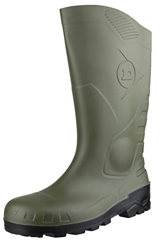 Stivale antinfortunistico Dunlop S5 misura ginocchio in PVC e gomma nitrilica con puntale e lamina taglia 46