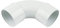Solvent Weld White 40mm (43mm) Waste Pipe Swept Bend - Pack of 2