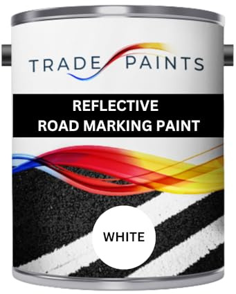 Trade Paints Reflective Road Line Car Park Marking Paint (5 Litre, White)