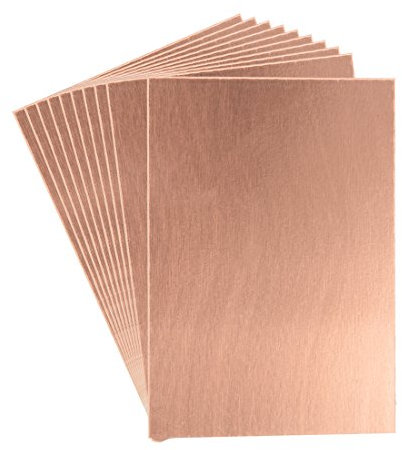 sourcing map 10pcs 7X10cm Einseitig Kupferplattiert Laminat PCB Schaltung Platte braun