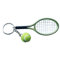 SM SunniMix Alliage Tennis Raquette Balle Porte-clés Sport Suspendu Broche Décoration Porte-clés - Jaune