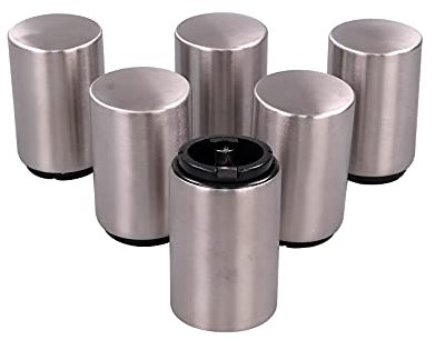 Neadas Stainless Steel Magnetic Push Down Beer Openers, Bottle Cap Removers, 6 Packs