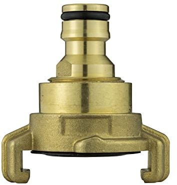 Professional Watering aid GEKA Type Brass Adaptor Claw Fitting to Universal Garden Hose Click Lock Male,Twist and Lock on-Will NOT Blow Off-Ideal for Pressure washers
