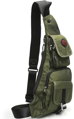 NICGID Sling Bag Brust Schulter Rucksack Bauchtasche Umhängetaschen für Herren