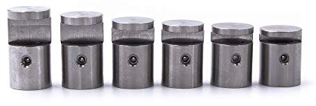 Morsetti in vetro, set da 2, fissaggio a morsetto, supporto per targhetta, acciaio inox a scelta per piastre di spessore 1,5 – 2 mm, 3, 4, 5, 6, 8, 10 mm