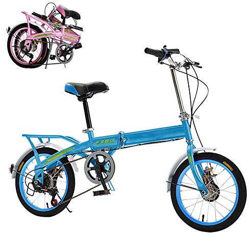 Klappfahrrad,Faltbares Sport Klapprad, ltraleichte Falt-Fahrrad, Quick-Fold-System tragbare Folding Bike, 20 Zoll 6 Geschwindigkeit Freizeit Fahrrad