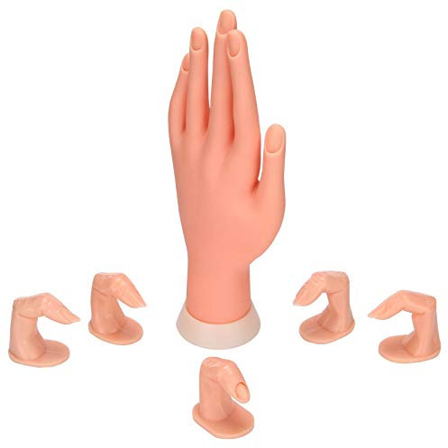 Training Hand Practice Nail Art Trainer Acrylic Gel False Tool And 5 Finger Model For Acrylic, Gel & Nail Art