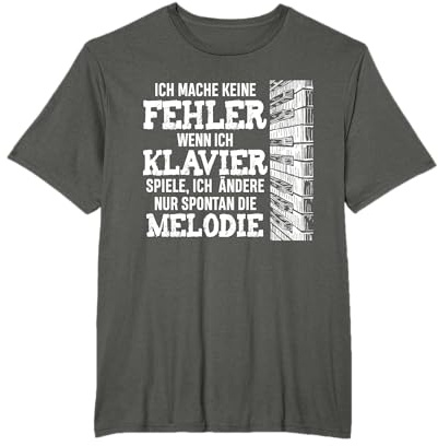 Piano Musiker Keyboard Geschenk Klavier Spieler Spruch T-Shirt