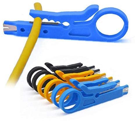 TOSSPER Mini-abisolierzange Tragbare Kabel-Crimp-zangen-Stripping-drahtschneider Werkzeuge Pocket-Schnitt-Linie Multi Zufällige Farbe