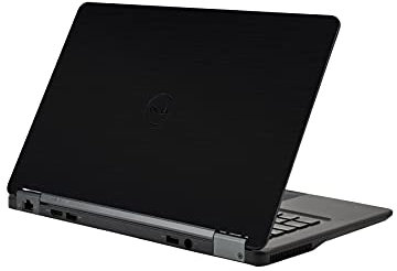 AlphaWraps Skin for Dell Latitude E7250 Laptop | Brushed Dazzle Black | Protective and Durable Vinyl Decal wrap Cover | Made in The UK