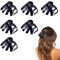Basetousual 6 Stück Große Haarklammer, Octopus Haarspangen, Haarkrallen Clips Rutschfeste, mit Griff Krallenklemme Haarclip Mädchen Kunststoff-Haarkrallen-Clips für Frauen Dickes Haar (Schwarz)