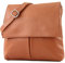modamoda de - T63 - ital Umhängetasche Schultertasche Nappaleder, Farbe:Cognac2021