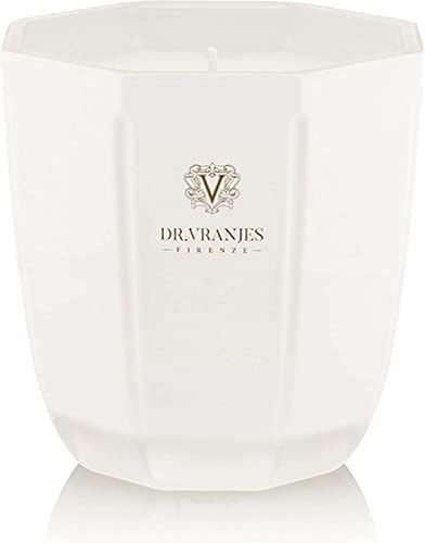 Dr. Vranjes Dekorative Duftkerze Perla, Ingwer-Limette, 200 g, raffiniertes farbiges Glasgefäß, handgefertigt, achteckige Form, farbige Perle, hergestellt in Italien