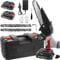 Mini Chainsaw, 6 Inch Mini Chainsaw Cordless with 2 Battery and 3 Chains, HITRENDS Electric Chainsaw Set, One-Handed Portable Chainsaws for Cutting Garden Wood Courtyard Branch Tree, Red