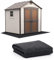 2,5 x 2,5 m Outdoor-Aufbewahrungsschuppen-Matte, wasserdichte Aufbewahrungsschuppen, Bodenmatte, rutschfeste Terrassenmöbel, Bodenkratzschutz, staubdichte Outdoor-Carport-Matte (2,5 x 2,5 m)