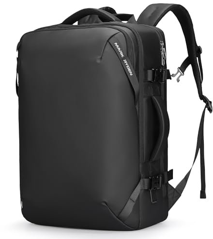 Mark Ryden Handgepäck Flugzeug 45x30x20, 27L Große Kapazität Laptop Rucksack für 17.3 Zoll Laptop, Reiserucksack with USB-C Charging Port, Business Rucksack Herren Wasserdicht-Schwarz