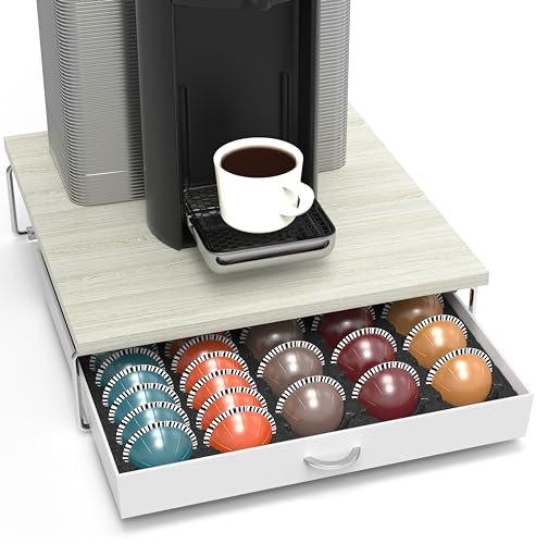 DecoBrothers Supreme Vertuoline Schublade, hält mit 30 großen oder 60 kleinen Vertuoline-Pods, Ahorn