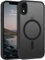 Rosyhulle Cover Magnetica per iPhone XR Compatibile con MagSafe, Custodia Traslucida Opaca TPU con Fotocamera Protezione, Sottile Protezione di livello Militare Protettiva Case, Nero