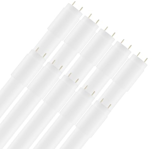 LumCa 10er Pack LED T8 Röhre 18W/860 tageslicht ersetzt 36W Leuchtstoffröhre G13 120cm | 6000K | 2160lm | LED-Leuchtstoffröhre inkl. LED Starter | 270° Ausstrahlungswinkel | KVG LED-Tube nicht dimmbar
