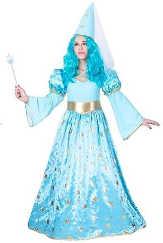 TheCartoonWorld Vestito costume di carnevale per adulti FATA TURCHINA di PINOCCHIO (S)