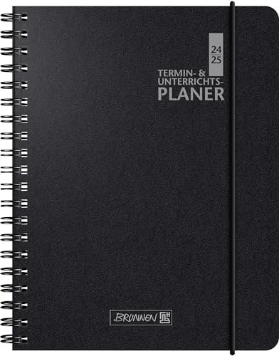 BRUNNEN Termin- & Unterrichtsplaner 2024/2025 | A5, Kunststoff, schwarz