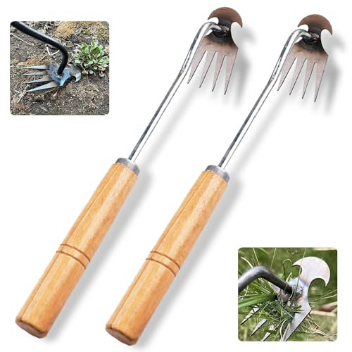 Désherbeur À Main Outils,Outil de Désherbage Manuel,Inoxydable Extracteur de Mauvaises,Extracteur de Désherbage pour Jardin,Outil de Arrache Mauvaise Herbe,Désherbage en Acier Inoxydable Outil
