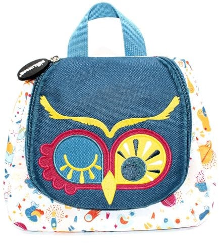 Les DEGLINGOS - Trousse de Toilette Astros Le Hibou - Bébé et Enfant - Rangements astucieux - 23cm - Violet