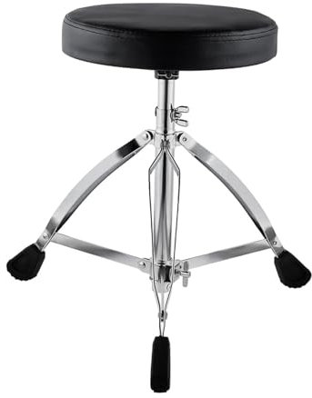 LOVIVER Drum Throne Runder Sitz, Drum Stuhl, Höhenverstellbar, Rutschfester, Robuster Drum Sitzhocker, für Tontechniker Künstler
