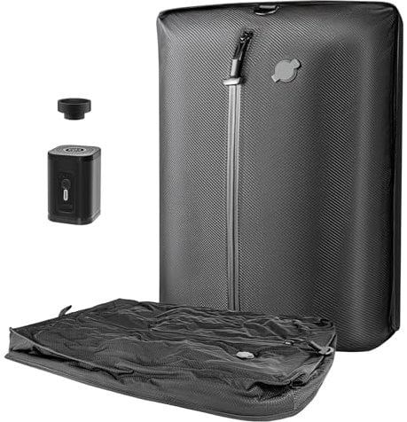 Luvan 33L Vacuum Compression Storage Bag for Travel with Wireless Vacuum Pump Reusable Large Seal Bag Packing Cube for Clothing IP67 Waterproof Space Saver for Suitcases Luggage Backpack Organiser