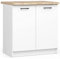 AKORD | Mueble de Cocina con encimera - Oliwia S80 | Mueble Base con 2 Puertas 2 estantes | Mueble de Entrada | Aparador | Isla | Armario | 46 x 80 x 85 cm | Blanco