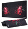 TIDALSOIL Gaming Mauspad XXL Extra Groß 900x400 mm - rutschfeste Schreibtischunterlage mit Gummibasis, Roter Pixel - Desk Mat für Gamer & Büro - Langlebiges Mousepad mit Rand Spielen