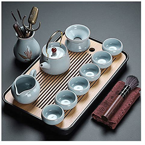 ABNNHK Service à thé, Service à thé Chinois, Service à thé gongfu, Service à thé, Table à thé Chinoise Kungfu, Plateau de Service, boîte pour Service à thé, Ensemble de Plateaux à thé Gon