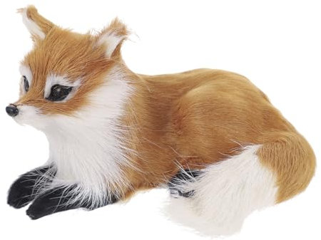 VOSAREA 仿真狐狸 Dekoration Lifelike Fuchs Figur Niedliches Simulation Modell Für Innenraumgestaltung Und Foto Requisiten Ideal Als Oder Dekoobjekt