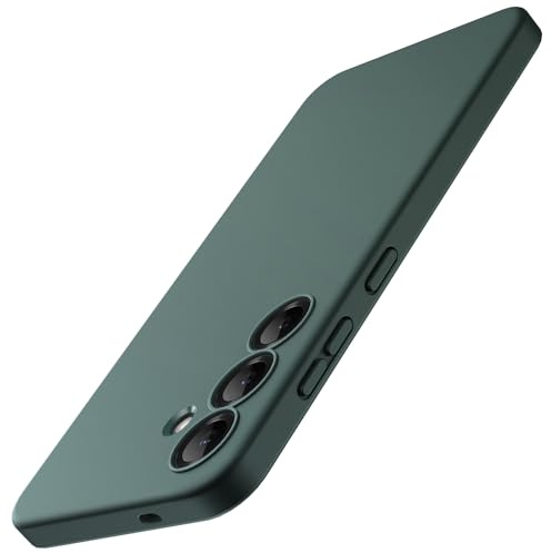 JETech Cover Slim per Samsung Galaxy S25, Verde Notte | Protezione della Fotocamera, Design in TPU Morbido, Finitura Opaca della Custodia, Protezione Antiurto