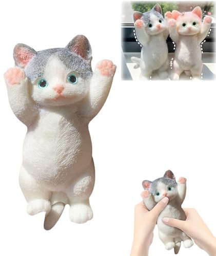 Taba Squishy Katze Toy, Fufu Squishy Spielzeuge Groß: 20x10cm, Squishy Klebrig Quetschspielzeuge, Niedlich Anti Stress Spielzeug Squishy, Fidget Spielzeuge Geschenk für Kinder und Erwachsene (A)
