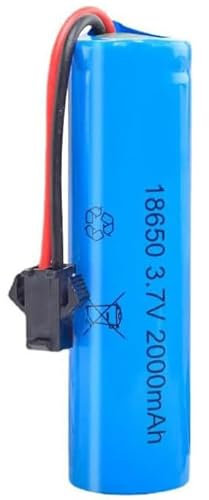 SDAJS 18650 Lithium-Ionen-Akkupack 3,7 V 1200 mAh/2000 mAh Wiederaufladbarer Akku für Offroad- und Driftrennen mit SM-2P-Stecker,2000mAh