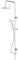 AM.PM Hit - Duschsystem ohne Armatur, Duschset mit Regendusche 22 cm, Handbrause EnerJet, Schlauch und Brausestange, Chrom