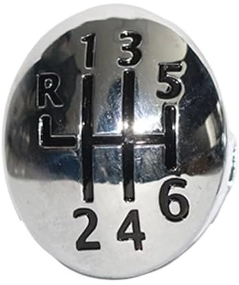 HILLAR Schaltknäufe Für Megane Für Scenic Für Laguna Für Espace 5/6-Gang-Schaltknauf Stick Badge Emblem Trim Cap Cover Gang Schaltknauf(R 1 2 3 4 5 6)
