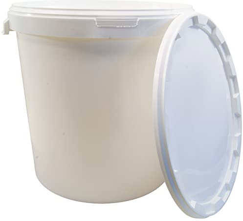 30 Litre Food Grade Plastic Bucket with Lid - Multipurpose Ideal for Homebrew Winemaking Preserving Etc.