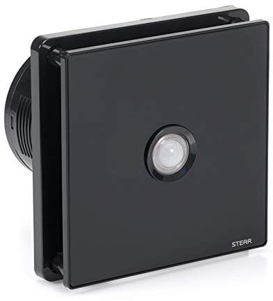 STERR Black Extractor Fan Bathroom 100 mm with PIR Inline Extractor Fan - Extractor Fan - Bathroom Fan Extractor - Bathroom Fan