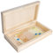Creative Deco Stiftebox Spardose Holzbox Holzkiste mit Deckel | 18 x 10 x 3,5 cm | Aufbewahrungsbox, Kiefernholz unbehandelt | Perfekt als Schmuckkästchen Geldbox Geschenkbox Geldumschlag